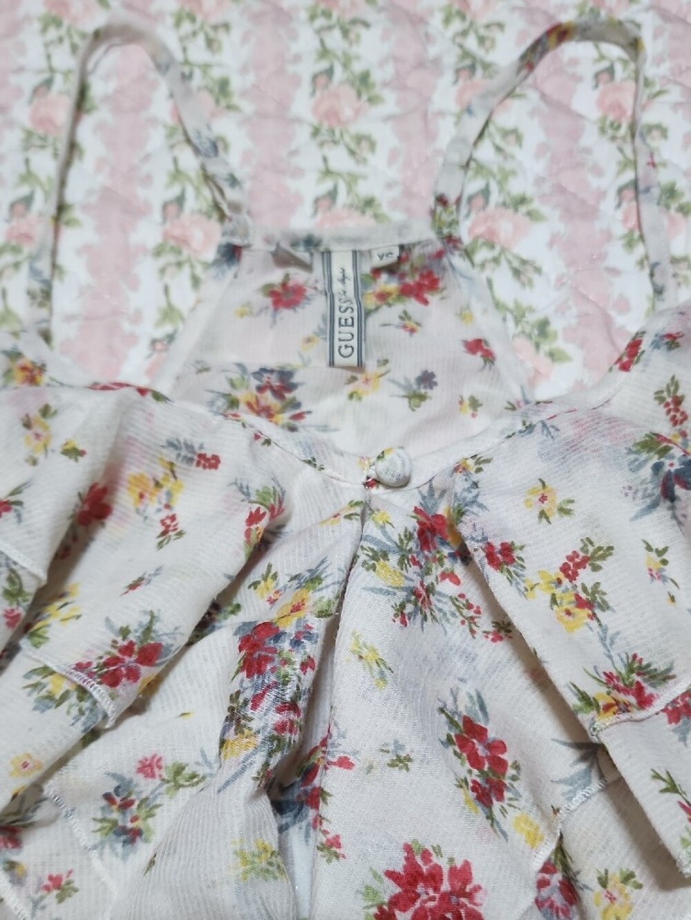 GUESS 💕 Floral Ruffle Cami XS - Picture 3 of 12